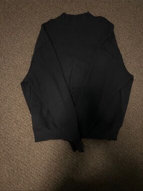 Ag Adriano Goldschmied Black Ribbed Mock Neck Top